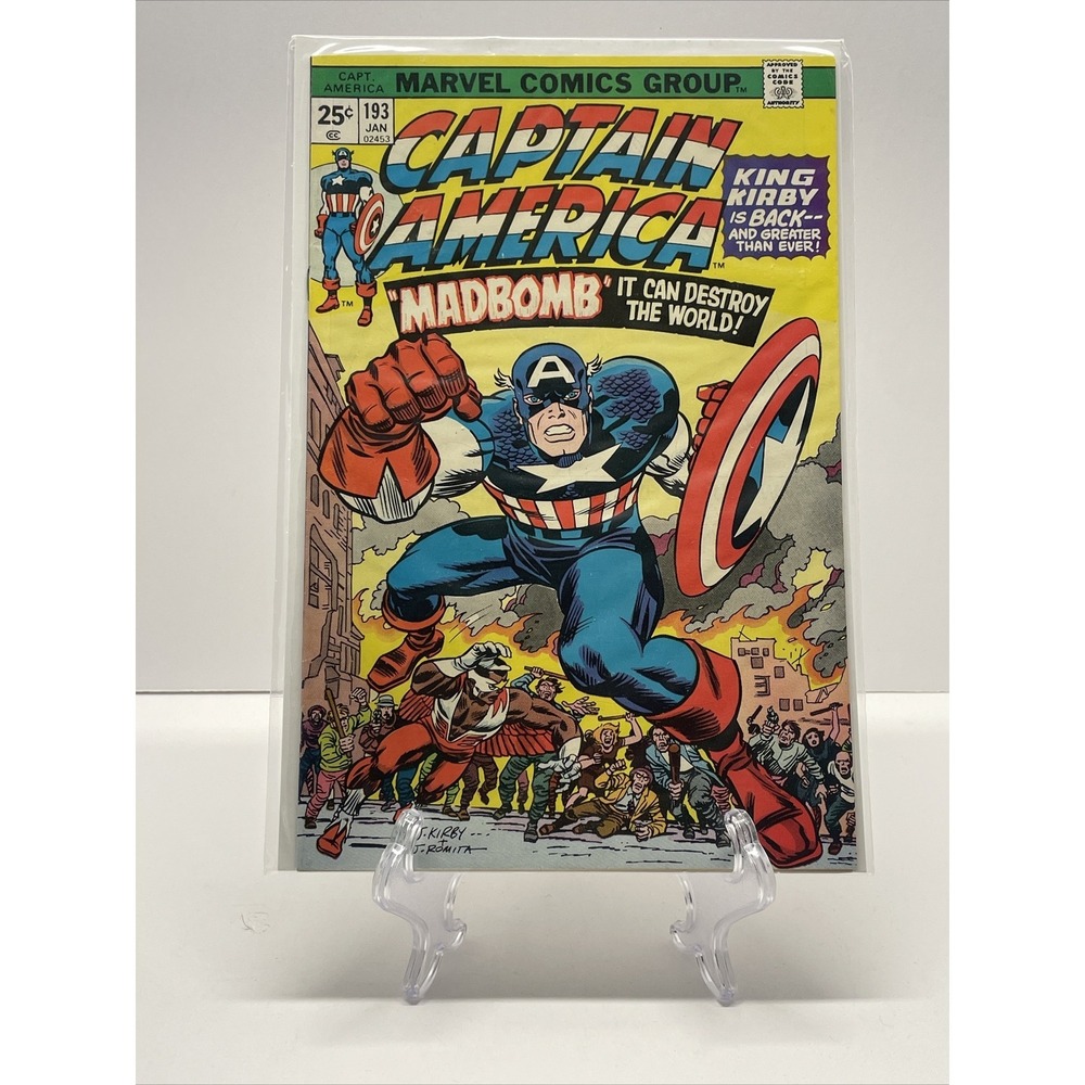Captain America #193 (1976, Marvel) "Madbomb" Jack Kirby